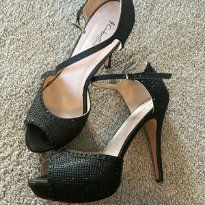 Black platform heels